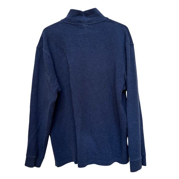 Polo Ralph Lauren Blue Cotton Quarter Zip Pullover Sweater XL - Picture 3 of 6